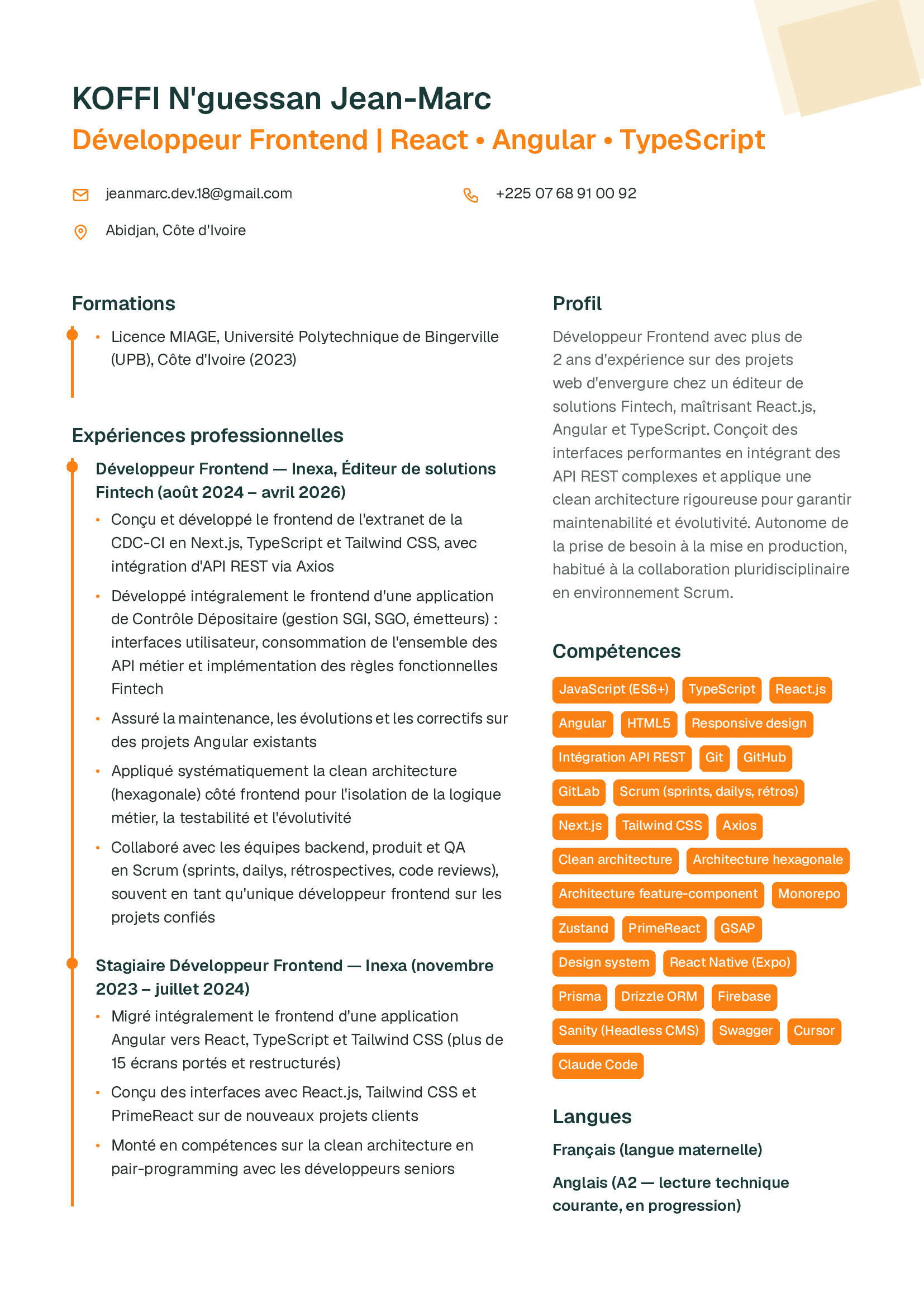 Template Classique