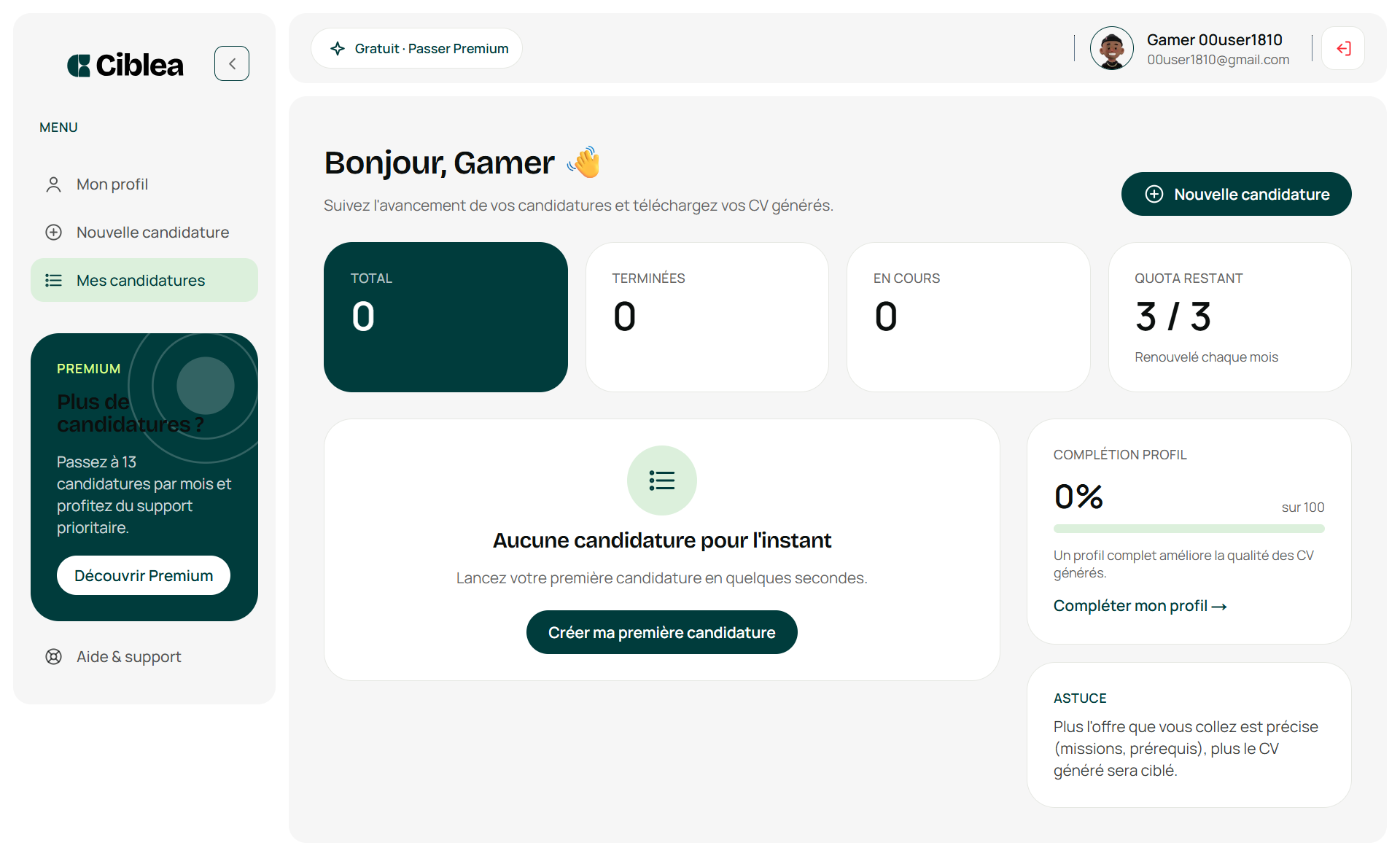 Onboarding fluide